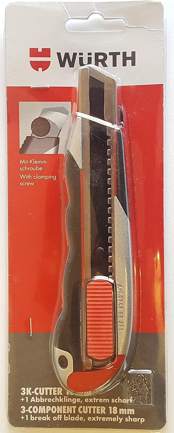 Würth 2x 3K Cutter-Messer mit Schieber und Kingenfixierung 18mm