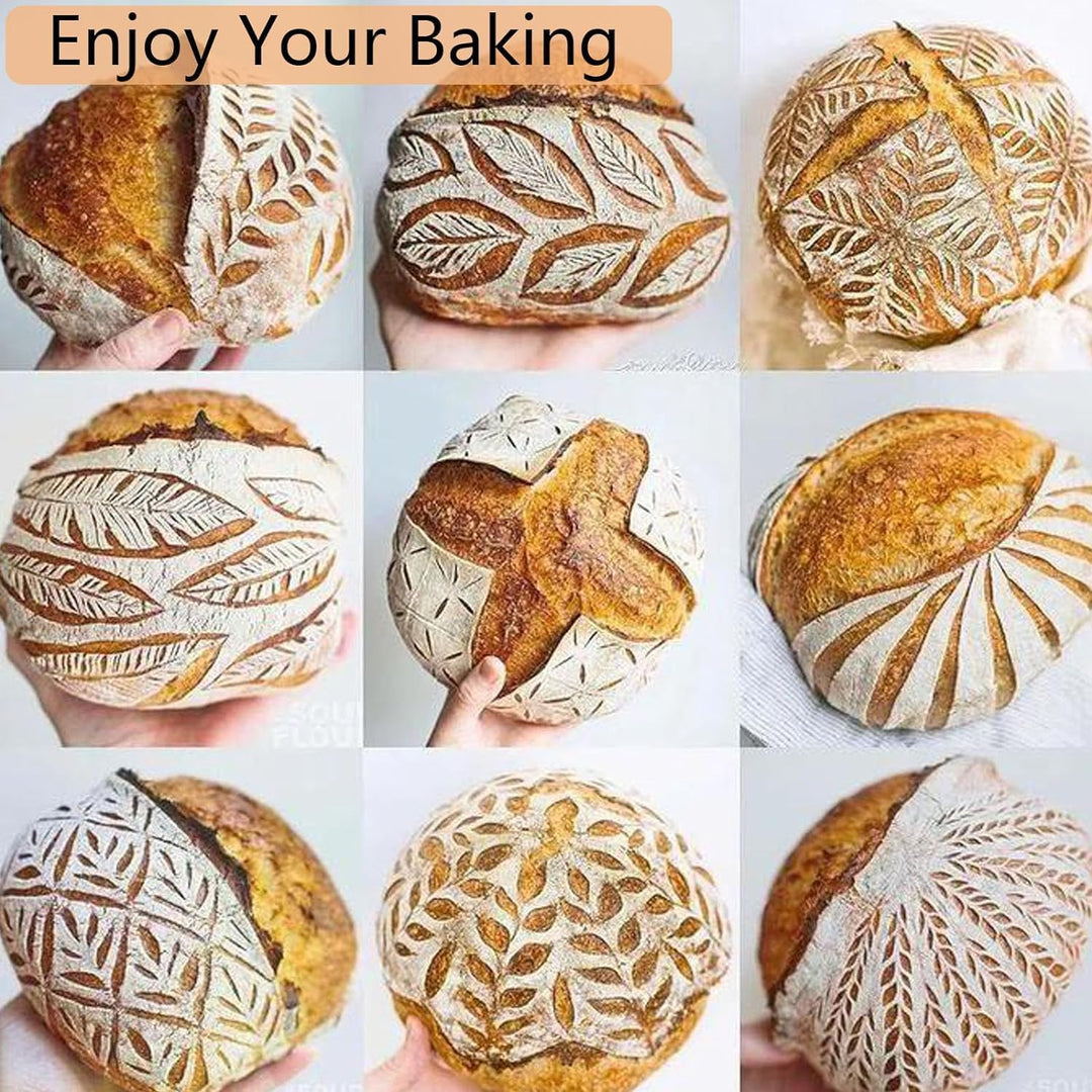 Gärkörbchen-Set, 2 ovale Gärkörbchen (25 cm), Silikon-Brotschlinge, dänischer Teigbesen, Teigschaber