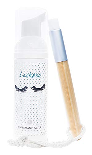 Augenmanufaktur Wimpernshampoo 150 ml Set für Wimpernverlängerung - Augen Make-Up Entferner mit Pins