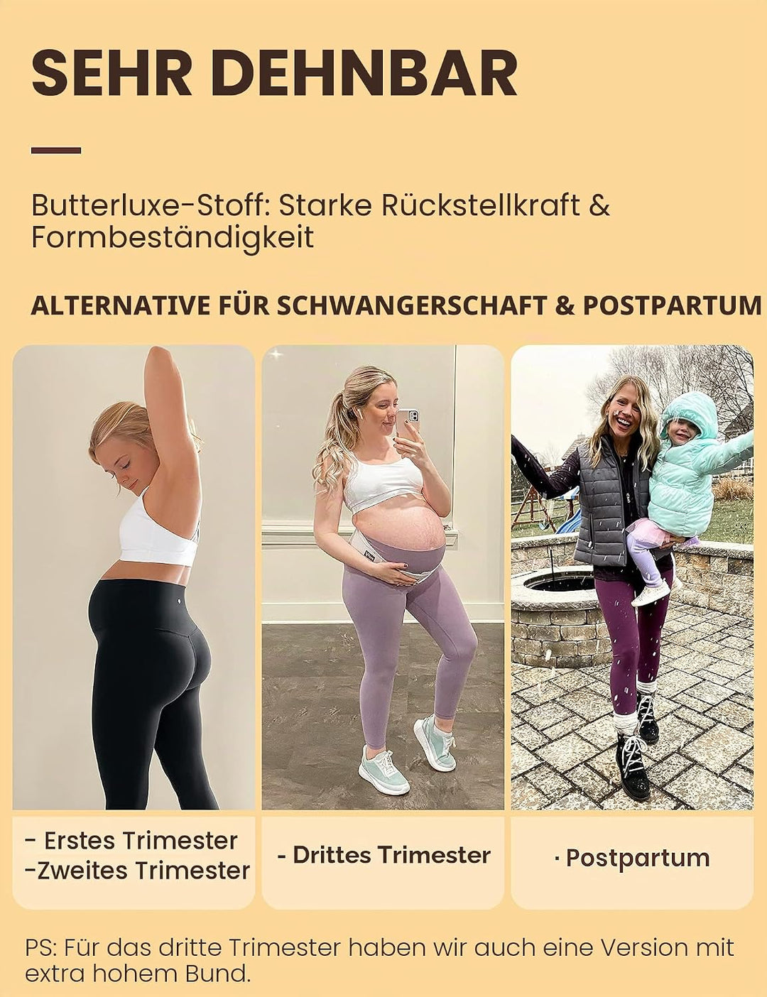 CRZ YOGA Butterluxe Damen Sport Leggings - 71cm High Waist Blickdicht Yoga Leggins Sporthose Workout