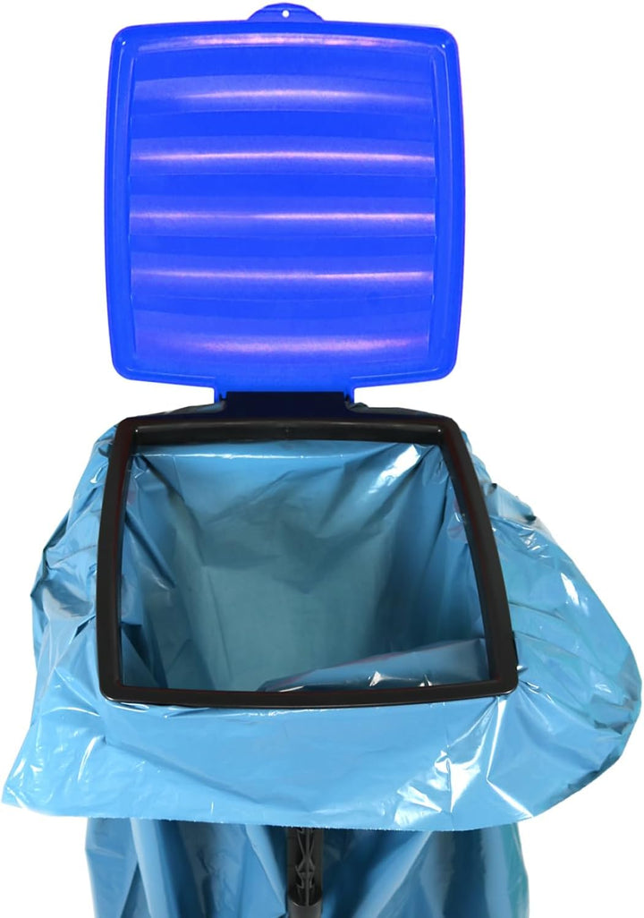 com-four® 3X Müllsackständer mit Deckel - in 3 möglichen Höhen aufbaubar - optimal für Heim, Garten,