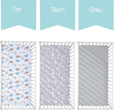 Bimocosy Spannbettlaken Spannbetttücher für Babybetten Kinderbett, atmungsaktives Mikrofaser Matratz