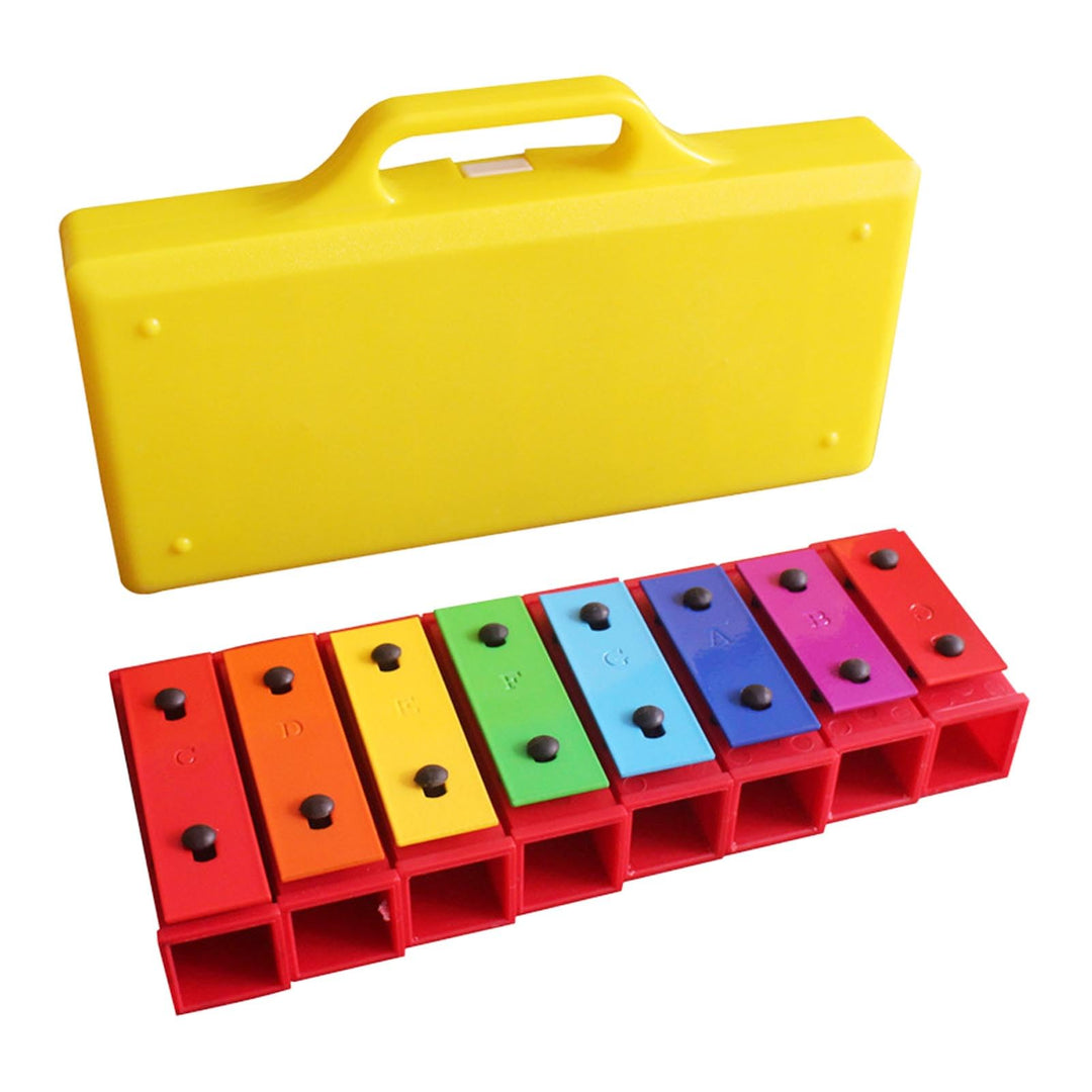 Alomejor Bunte 8 Notizen Glockenspiel Xylophon -Instrument mit 2 Schläger, Tollen Materialien und St