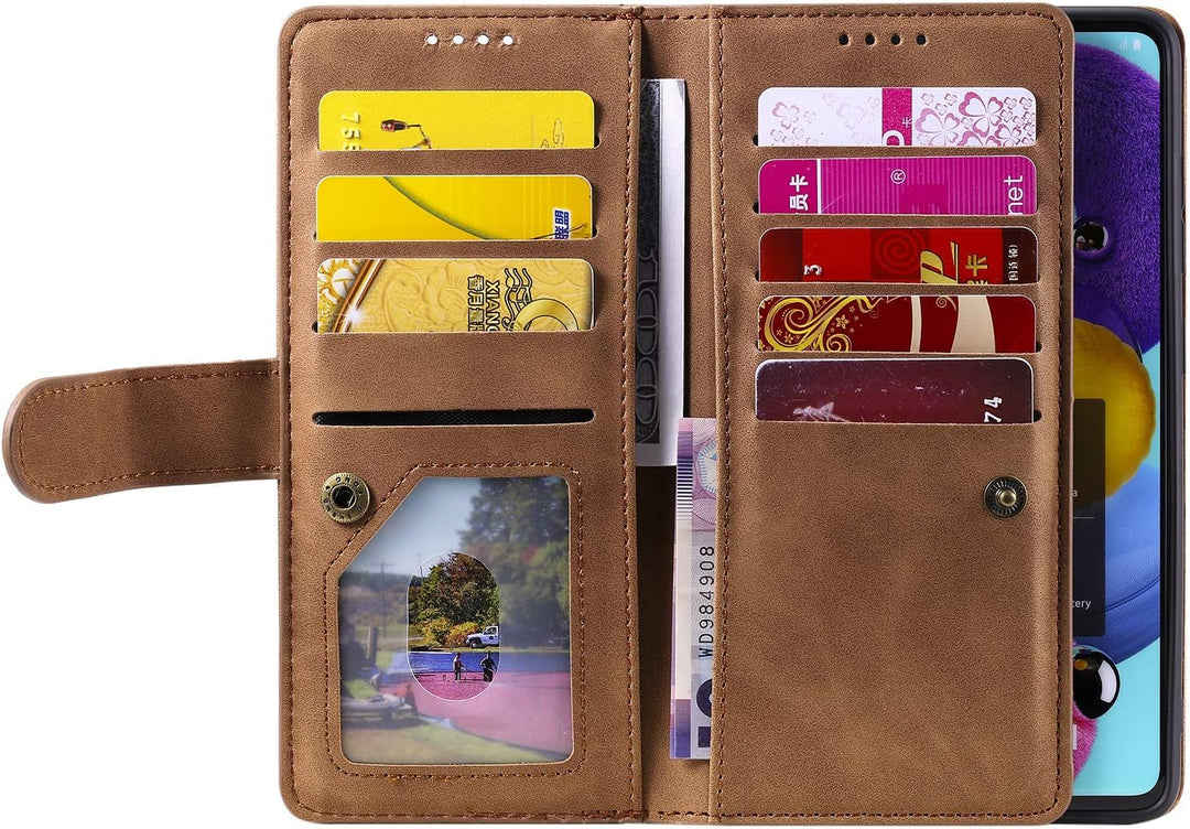 Handyhülle für Samsung Galaxy S21 FE hülle Klappbar Handytasche Schutzhülle Klapphülle mit Ständer K