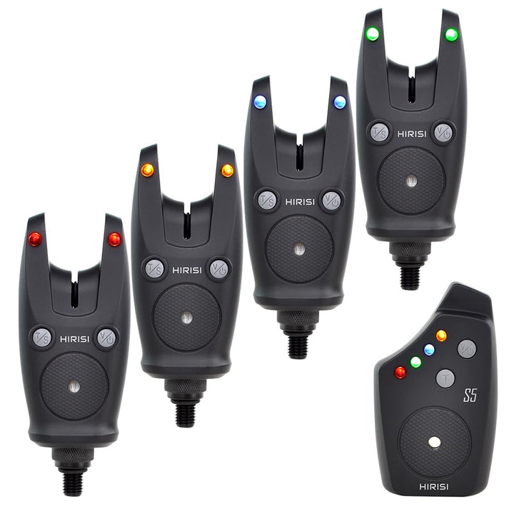 Hirisi Tackle Kabelloser Bissanzeiger für Angeln, in Tragetasche Fbm-s5-4, Fbm-s5-4