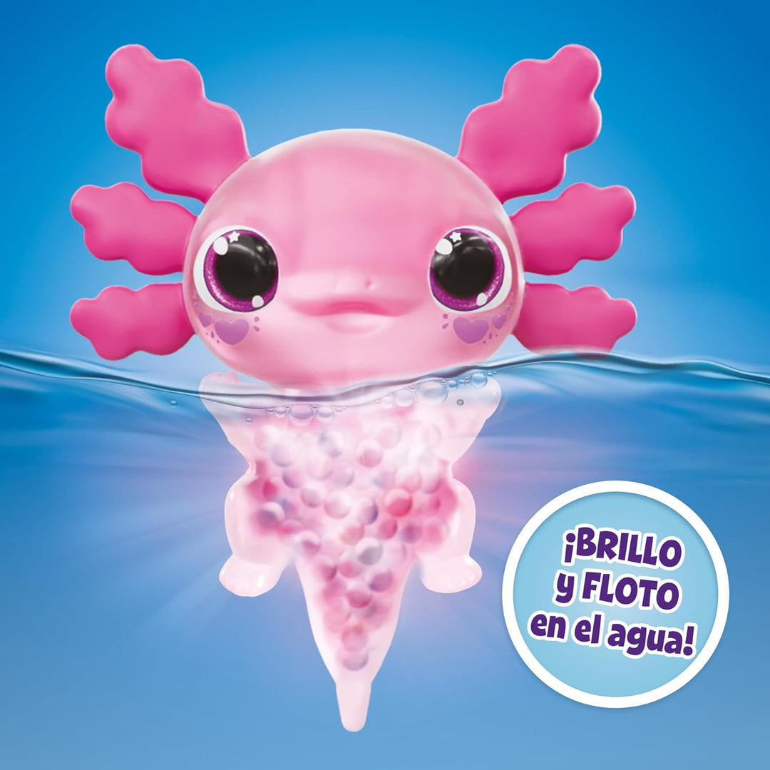 Bizak Animagic Axolotl Elektronisches und Luminisches Haustier, Rosa, ab 4 Jahren, sensorisches Spie