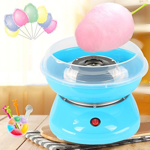 Zuckerwattemaschine für Zuhause mit Zuckerwatte-Stäbchen und Mess-Löffel, Zuckerwatte Zucker Set für