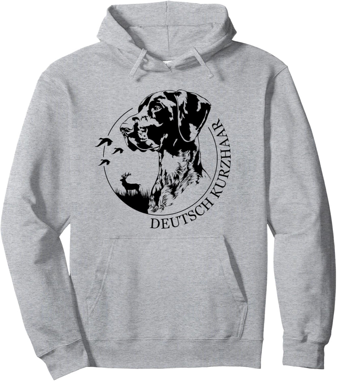 Deutsch Kurzhaar Jagdhunde Hunde Portrait Jäger Wilsigns Pullover Hoodie