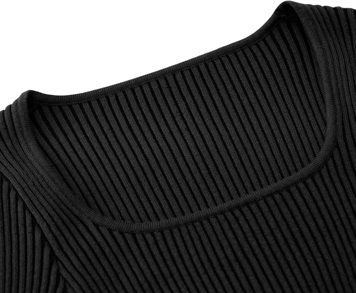 MAGIMODAC Damen Strickkleid Bodycon Freizeitkleid Pullikleid Midi Kleider Herbst Winter gestricktes