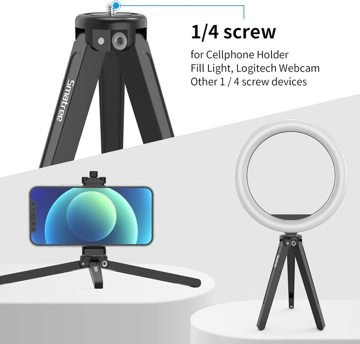 Smatree Mini Aluminium Stativ/Mini Tripod/tischstativ, kompatibel mit Gopro Hero 10/9/8/7/6/5/4/3+/3