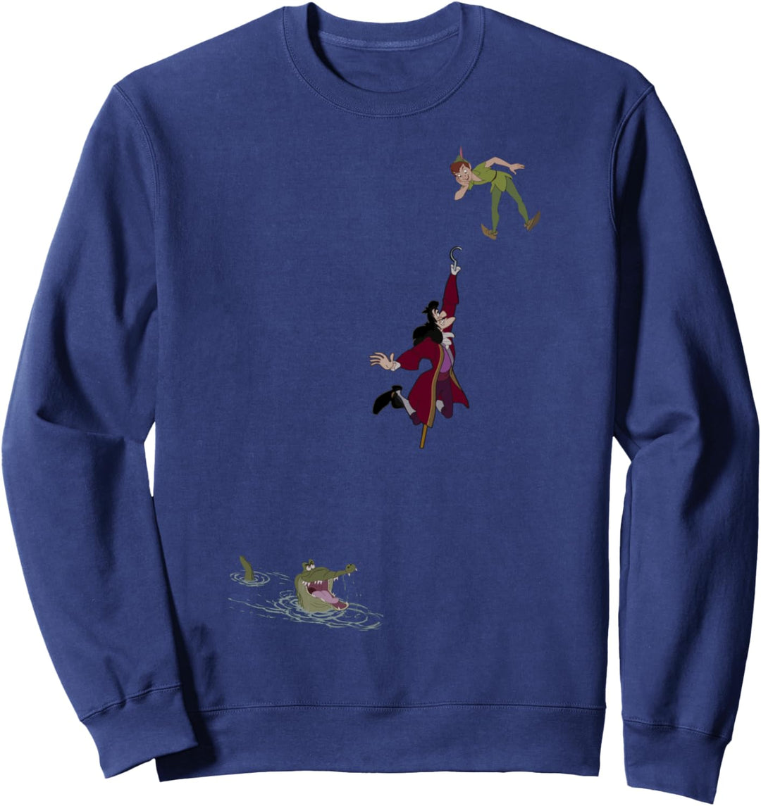 Disney Peter Pan Hook Falling To The Alligator Sweatshirt
