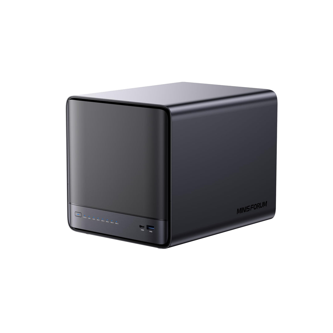 MINIS FORUM Desktop-NAS N5 MAX mit 5 Einschüben 64GB LPDDR5 128GB SSD | AMD Ryzen AI Max+ (16C/32T),