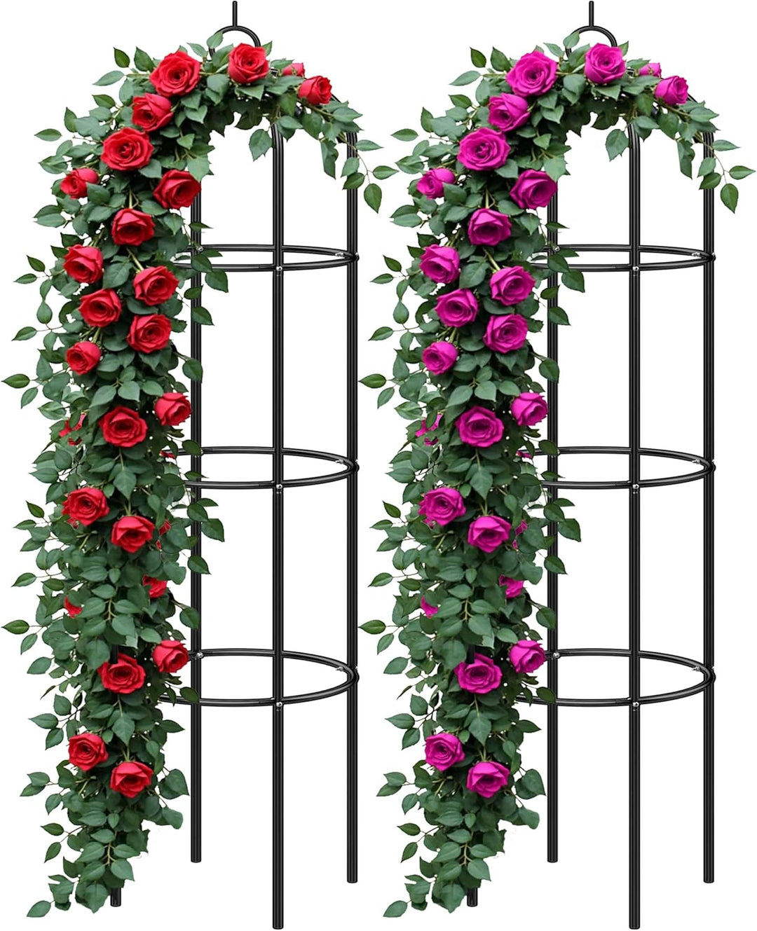 Gardebruk® 2X Rosensäule 200x40cm Metall Stabil Wetterfest Garten Rankgitter Rankhilfe Ranksäule Met
