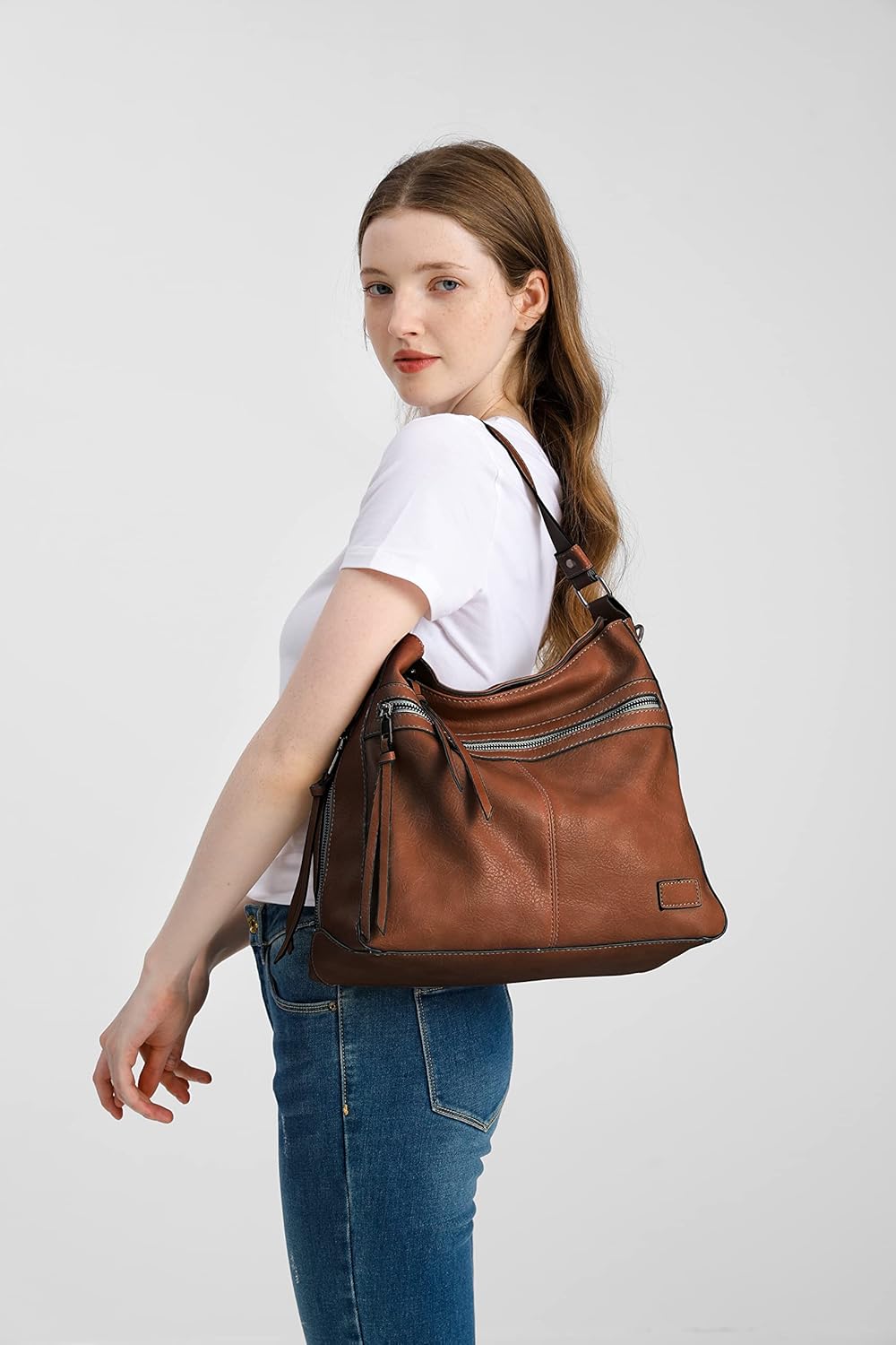 Gladdon Handtaschen Damen Leder umhängetasche Shopper Mode Hobo Taschen grosse Kapazität Schultertas