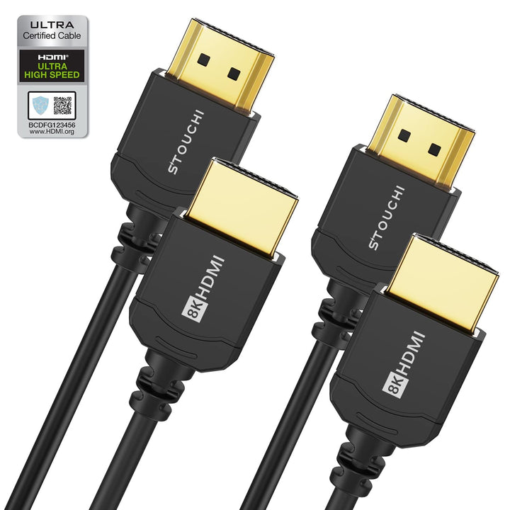 Stouchi Ultradünnes HDMI 2.1 Kabel 8K 1M, Hyper Slim HDMI 2.1 Kabel,Extrem Flexibles 8K HDMI Kabel,1