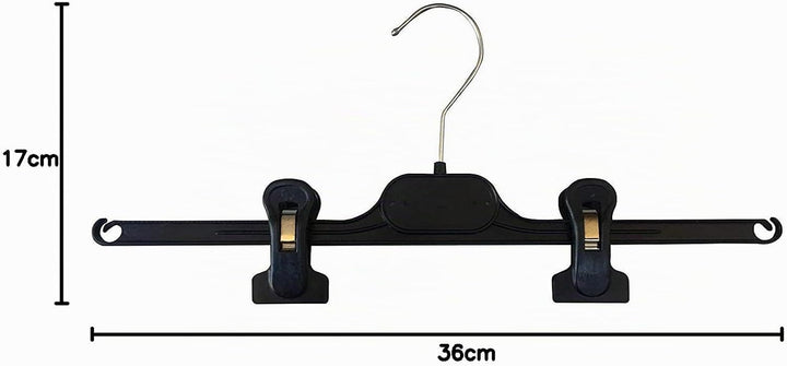 Kiroplast Kleiderbügel Für Röcke Kleiderbügel Hosen Clips Kleiderbügel Für Hosen 36cm (20, Schwarz)