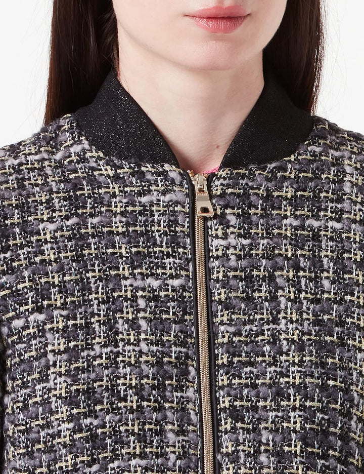 Geox Damen W Kency Jacket 46 Black Multicolor, 46 Black Multicolor