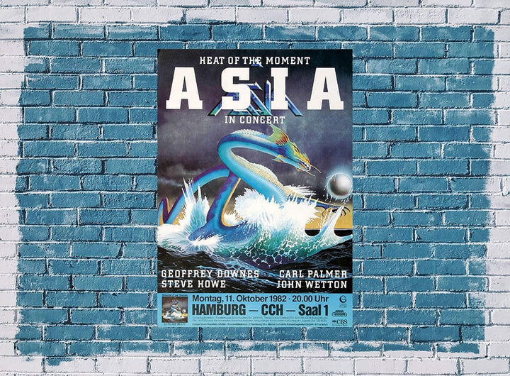 Asia - Only Time Will Tell, Hamburg 1982 » Konzertplakat/Premium Poster | Live Konzert Veranstaltung