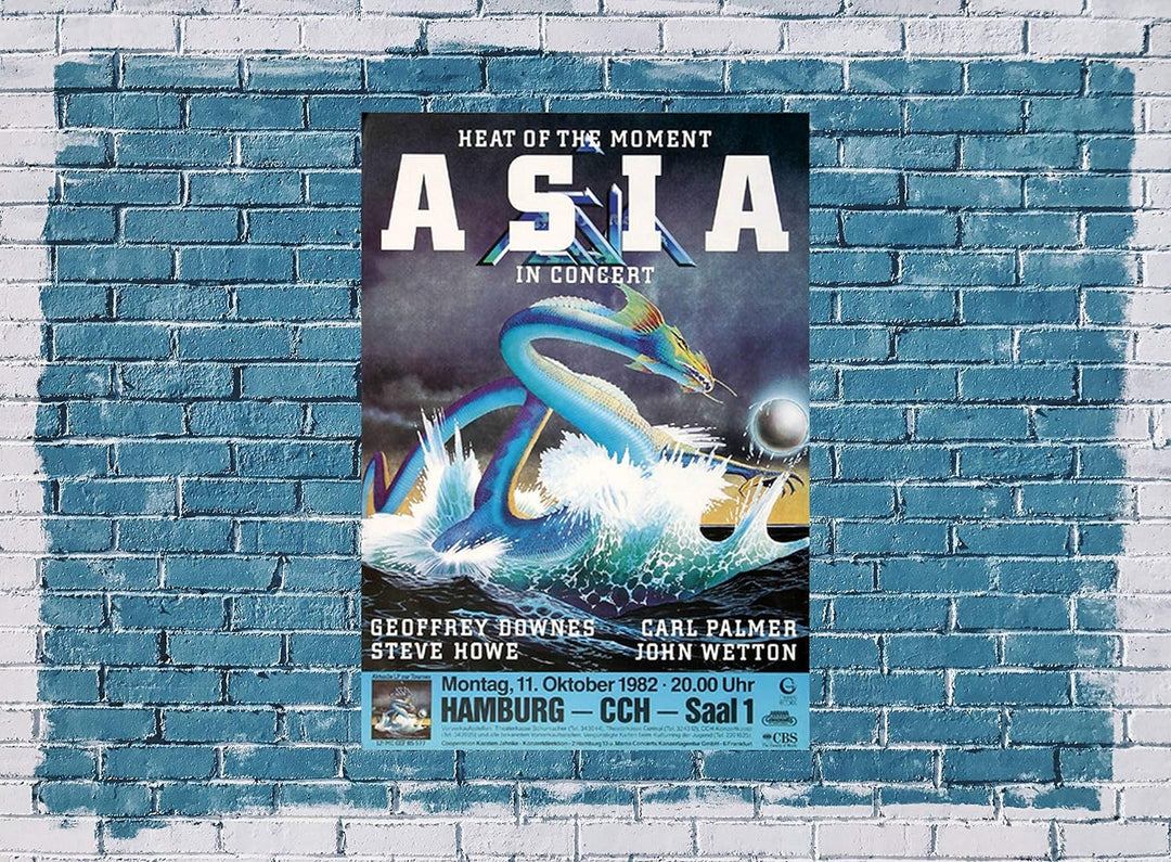 Asia - Only Time Will Tell, Hamburg 1982 » Konzertplakat/Premium Poster | Live Konzert Veranstaltung