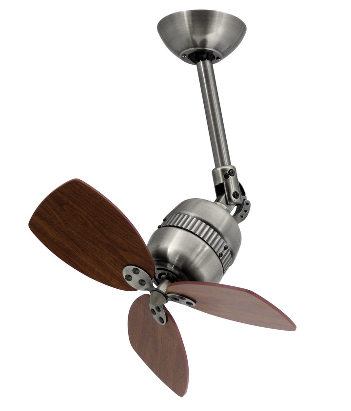 innovativer FN11156 Deckenventilator Toledo, Gehäusefarbe Zinn antik, Flügelfarbe Walnuss Zinn Antik