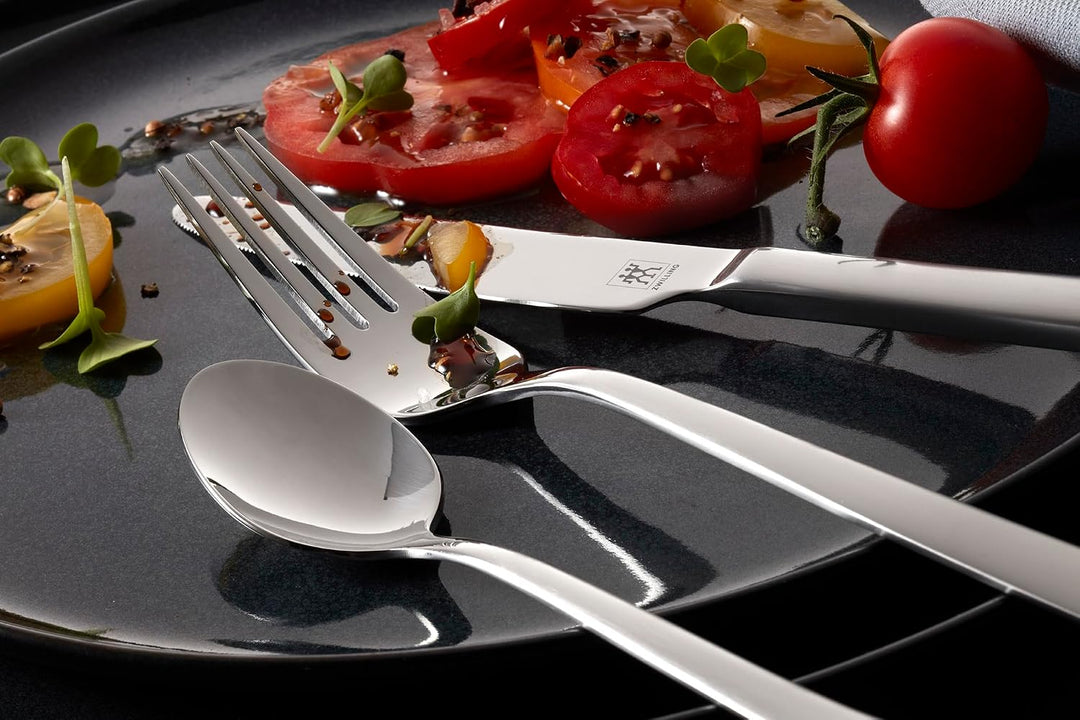 ZWILLING Cult Besteckset 68-tlg, für 12 Personen, Spülmaschinengeeignet, 18/10 Edelstahl, Mattiert,