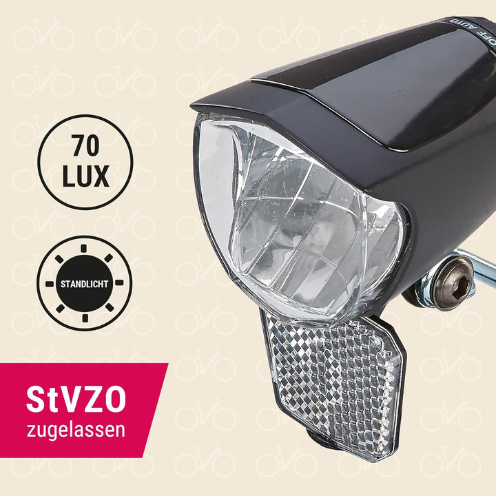 Prophete LED-Scheinwerfer 70 Lux, mit EIN-/Ausschalter, mit Standlicht und Sensorautomatik, Abnehmba