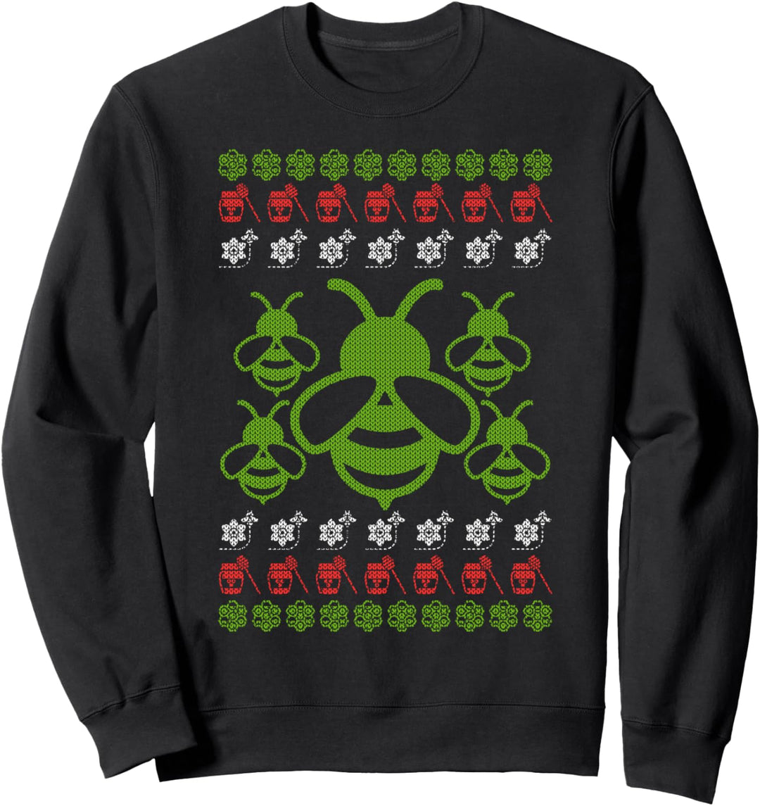 Bienen Ugly Christmas Weihnachtsfeier Motiv Sweatshirt