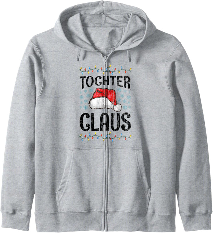 Tochter Claus Lustiges Weihnachts-Geschenk Familien Kapuzenjacke