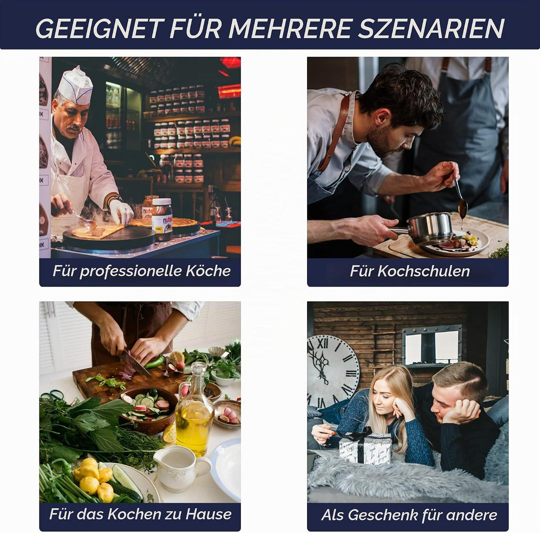 Kaaltisy Kochmesser Roll, 16OZ gewachstes Segeltuch, Messertasche mit professionellem schnittfestem