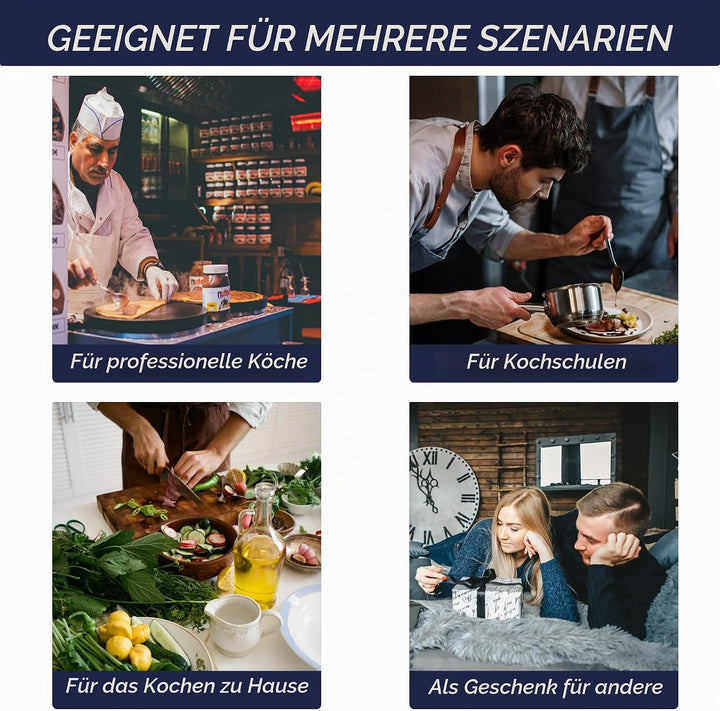 Kaaltisy Kochmesser Roll, 16OZ gewachstes Segeltuch, Messertasche mit professionellem schnittfestem