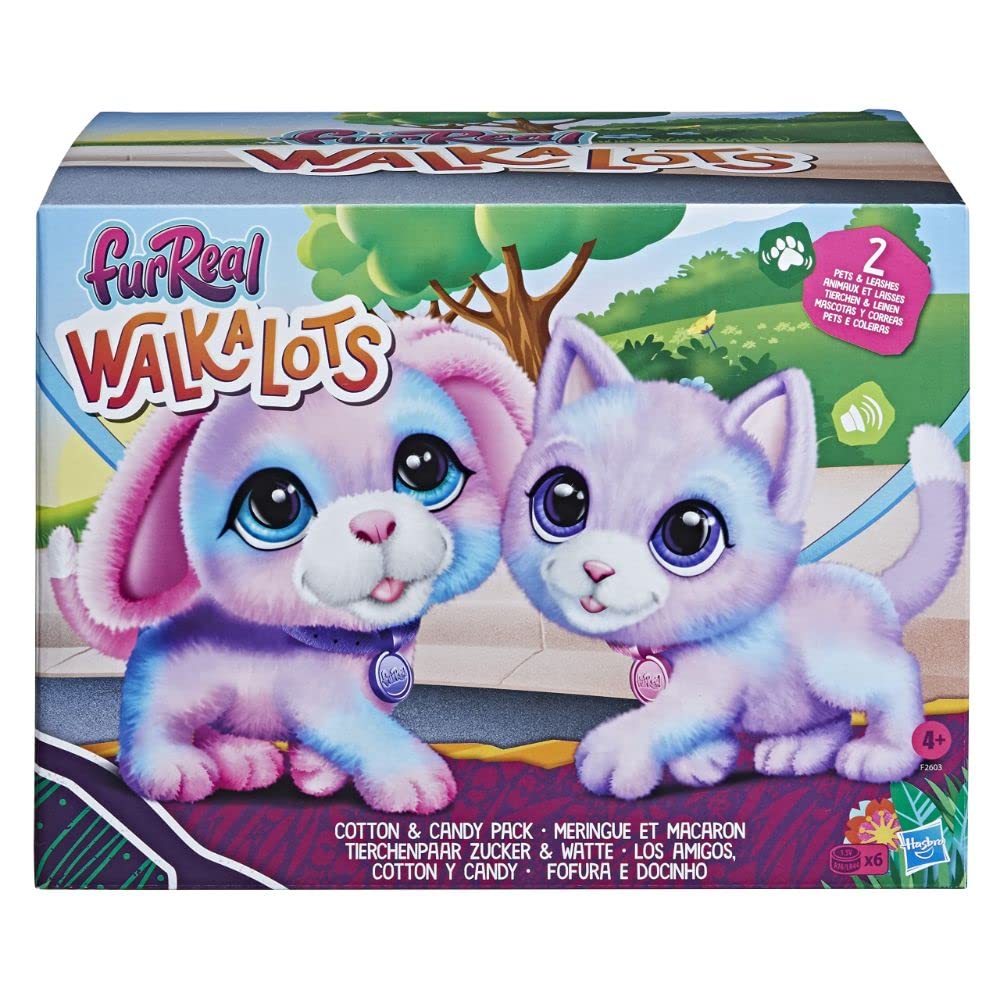 Hasbro furReal Walkalots Tierchenpaar Zucker &amp; Watte 2er-Pack, interaktives elektronisches Hündchen