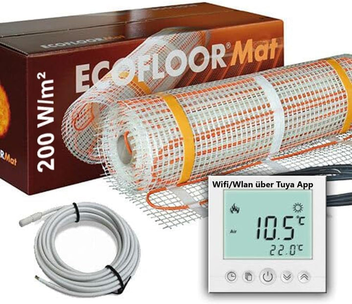 700 Watt PREMIUM Fussbodenheizung elektrisch Fliese Bad Heizmatte Thermostat 3,5 m²