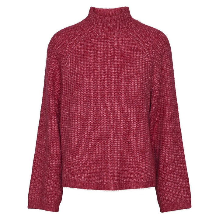 PIECES Long Sleeve high Neck Knit S Beetroot Purple, S Beetroot Purple