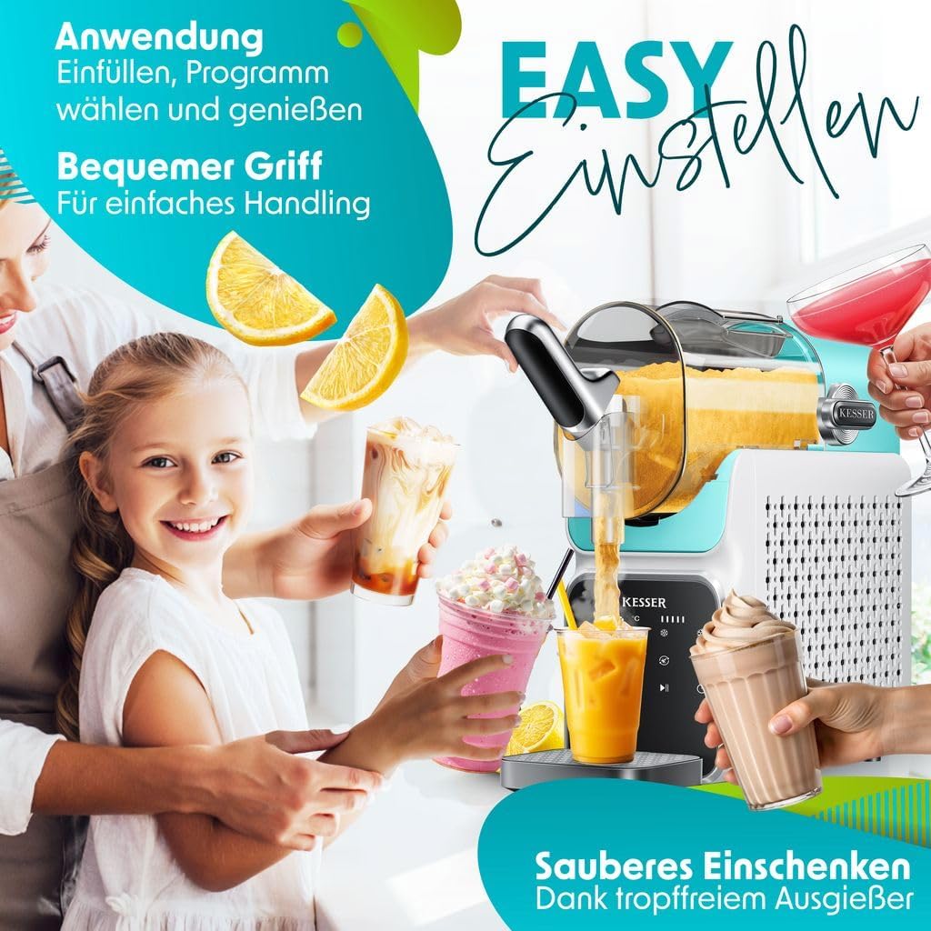 KESSER® Slush Maschine für zu Hause - Slush Ice Maker 2L - für Slush, Eis-Cocktails, Frappés, Milchs