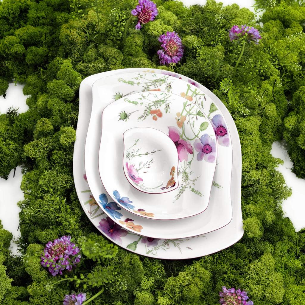 Villeroy und Boch - Mariefleur Basic Serve und Salad flache Schale, Schale für Beilagen und Salate,