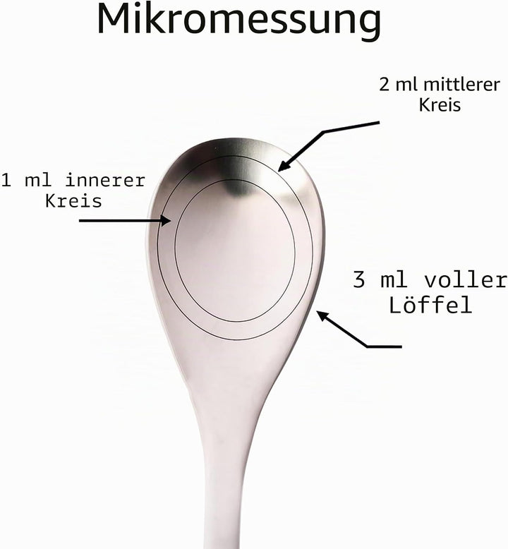 Kidia Barlöffel Geometric Lines 40 cm – Professioneller Bar Spoon aus 304 Edelstahl mit 1/2/3 ml Dos