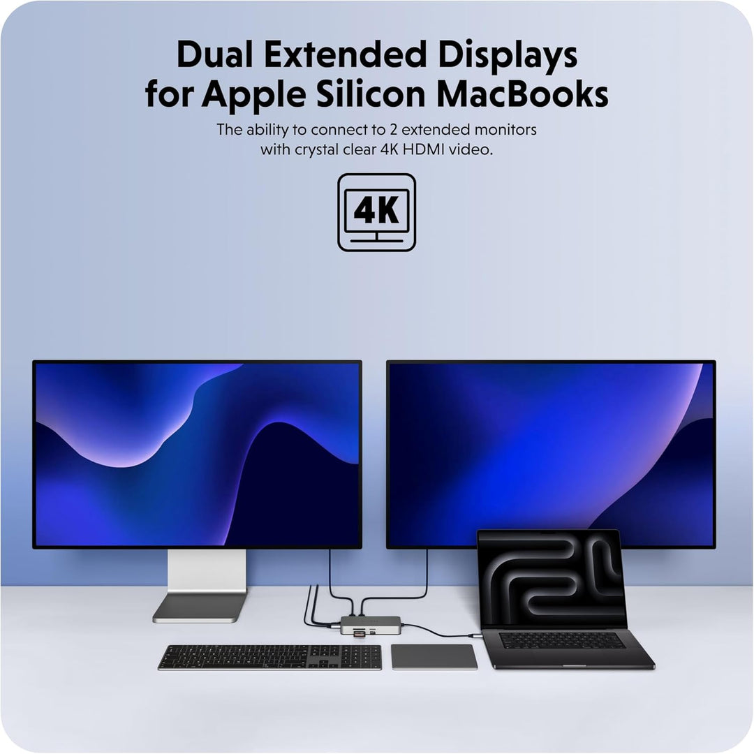 Hyper Drive Dual HDMI 10-in1 Travel Dock für MacBook