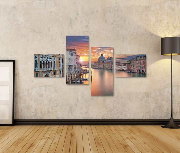 islandburner Bild auf Leinwand Venedig Canale Grande Im Sonnenlicht Bilder Wandbilder Poster Leinwan