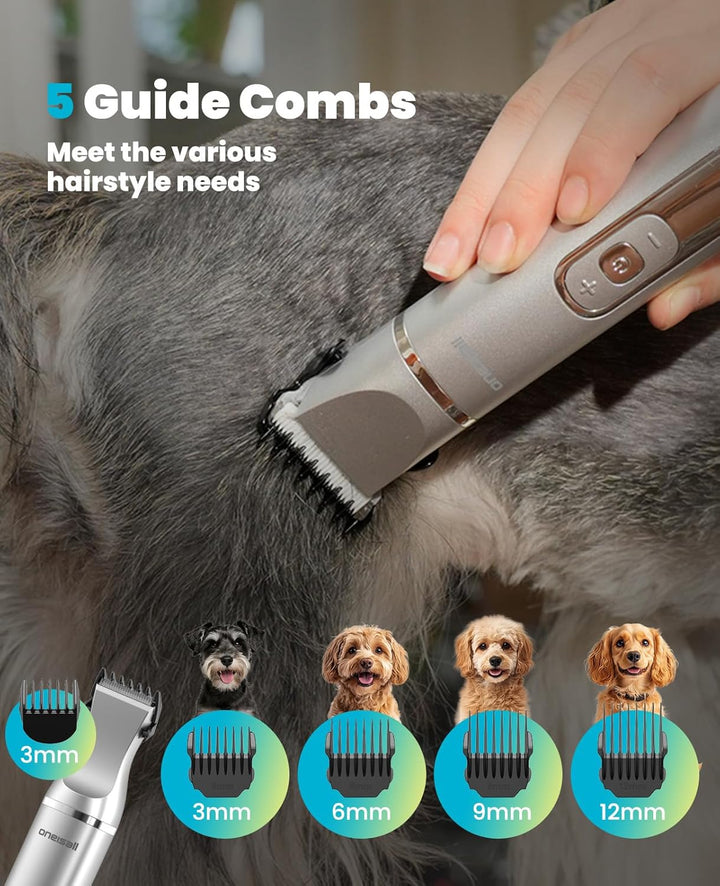 oneisall Aufsatz von 5 Führungskämmen für FC08 4 in 1 Hundeschermaschine Set