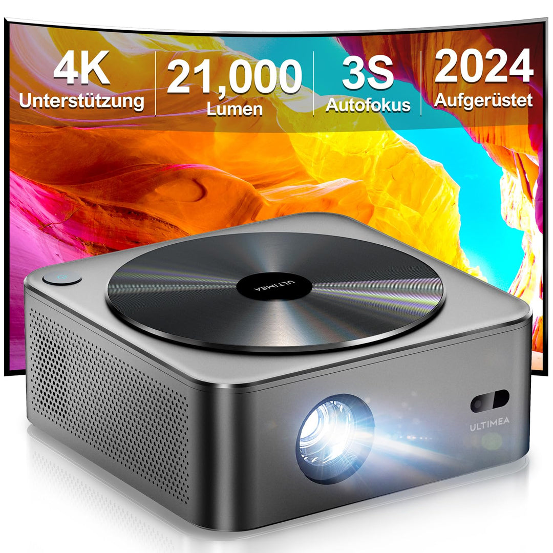 Ultimea Beamer Full HD 1080P Native mit Autofokus &amp; Trapezkorrektur, 5G WiFi Bluetooth 700 ANSI 21,0