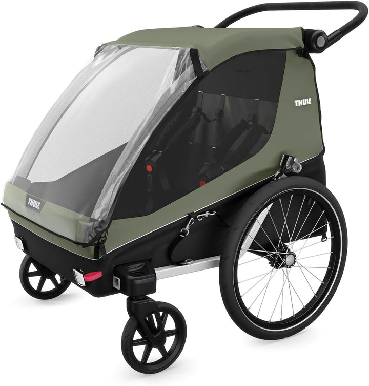 Thule Courier Kinder- Und Hundefahrradanhänger Vintage Green, One-Size