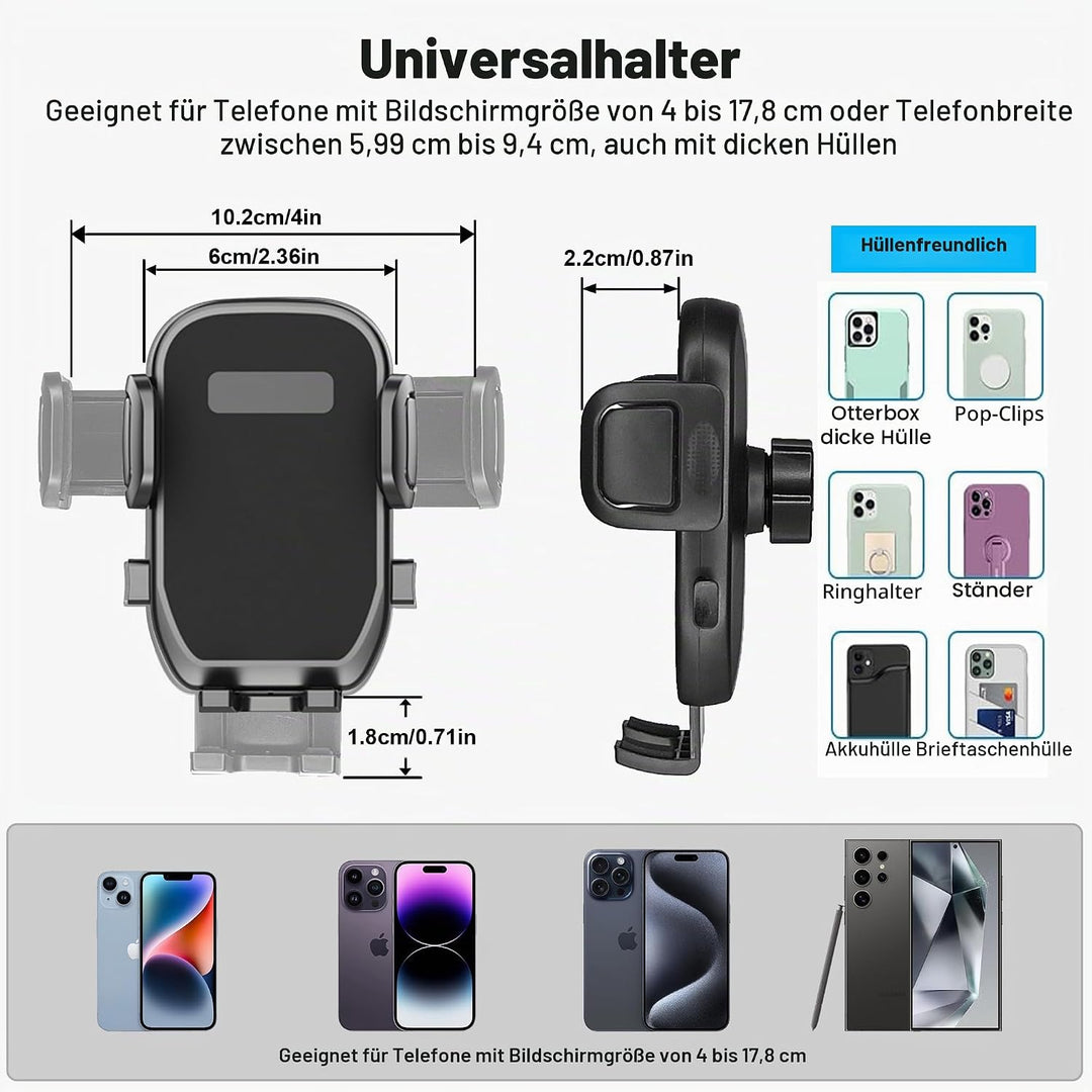 Getränkehalter Handyhalterung, 2-in-1 Universal-Getränkehalter-Expander mit langem Arm, 360° drehbar