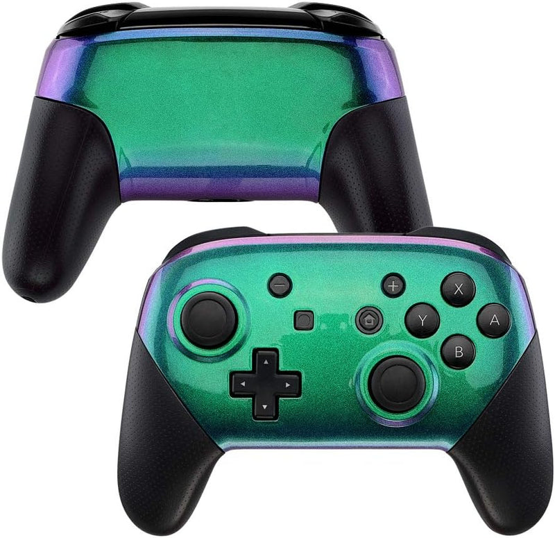 eXtremeRate Custom Case Cover kompatibel mit Nintendo Switch Pro Controller, DIY-Ersatz Grips Front