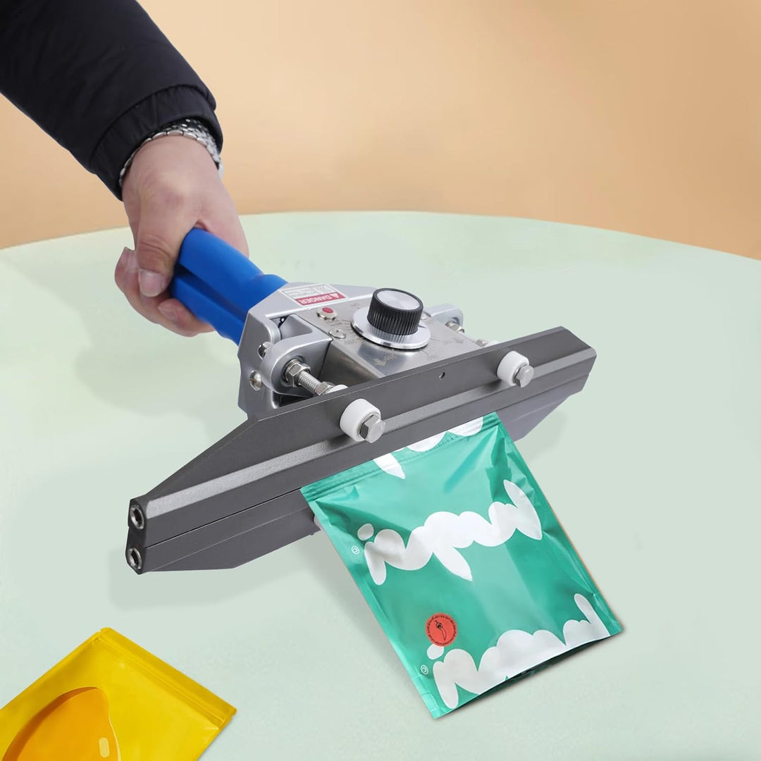 Impulse Sealer 30,5 cm,500W,manuelle Heisssiegelmaschine für Plastiktüten,220V Tragbares Hand-Heisss