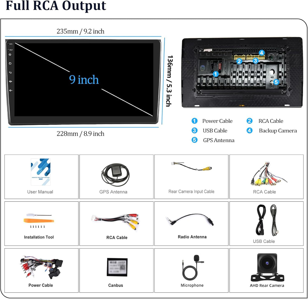 SIXTOP 2+64G Android 13 Autoradio für Audi A4 (B6/B7) S4 RS4 8E 2000-2009 mit CarPlay Android Auto 9