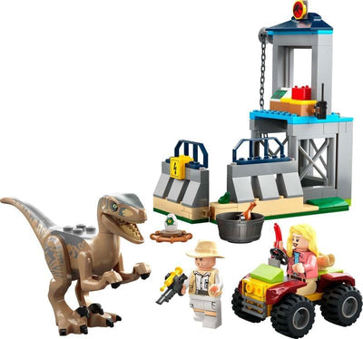 LEGO 76957 Jurassic Park Flucht des Velociraptors, Dinosaurierspielzeug und Buggy-Auto zum Sammeln f