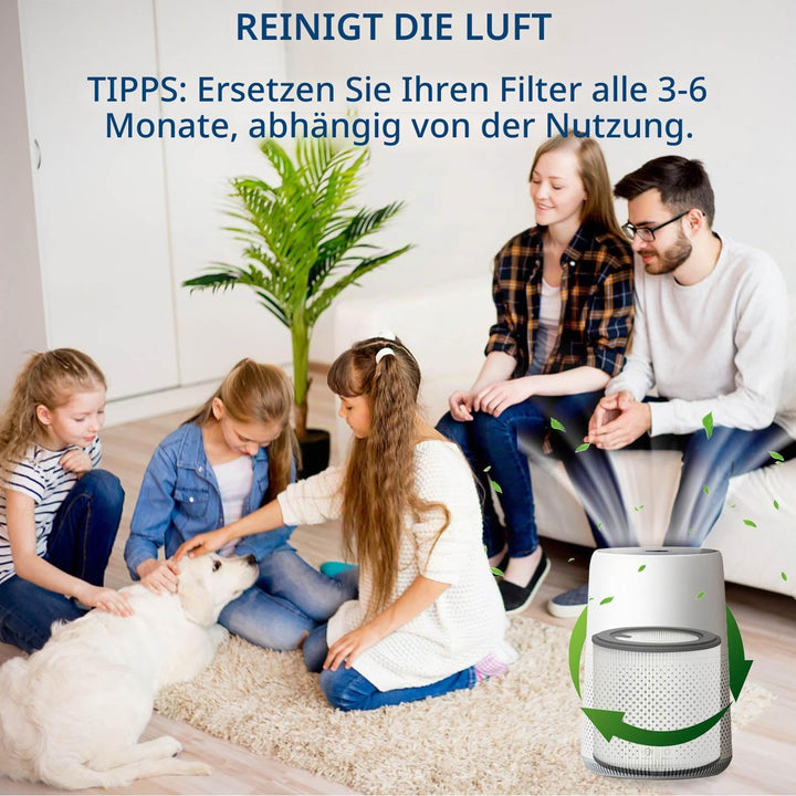 2 Stück Luftreiniger Filter für Philips 800 Series, H13 True HEPA Ersatzfilter für Philips AC0820/10