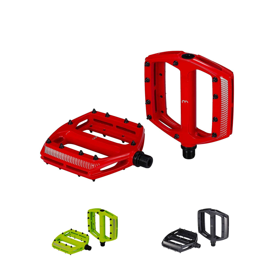BBB Cycling Fahrrad Pedale mit Grosse Plattform Alu-Pedalkörper Auswechselbare Grip-Pins CoolRide BP