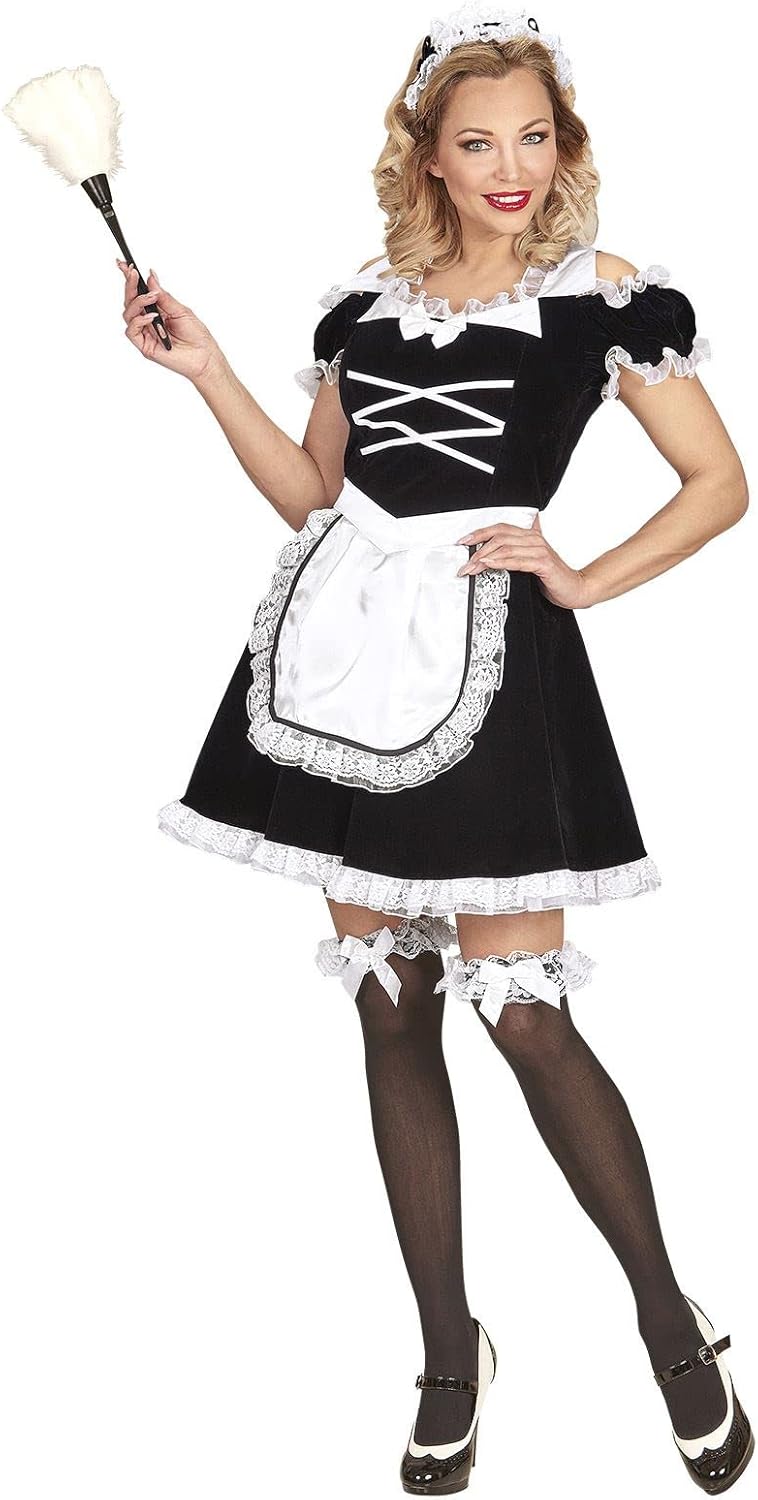 "FRENCH MAID" (dress with apron, headpiece) - (XL), XL