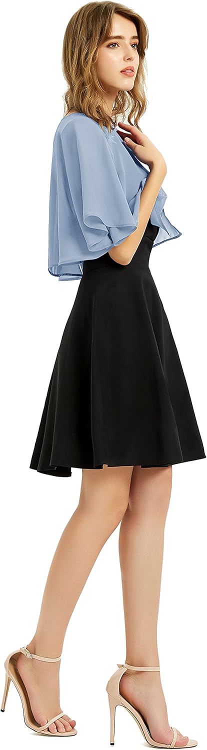BUCUXE Weicher Chiffon-Schal für Damen, für Abendkleid, Hochzeit, Umhang, Bolero, Überwurf Einheitsg